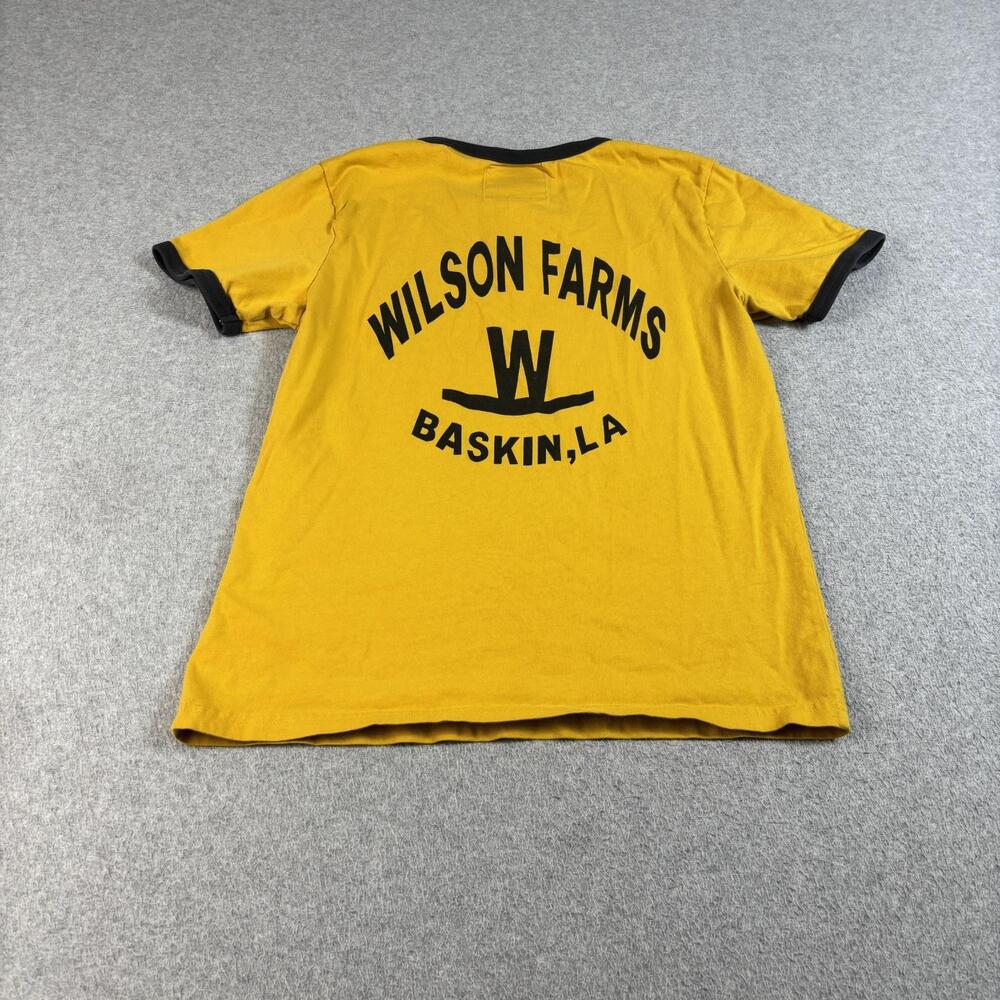 Wrangler Laney Wilson Shirt Women Medium Yellow Ringer Farms Baskin Western